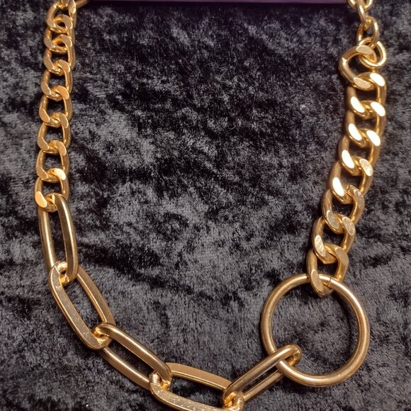 New‎ Claires Icing Chunky Chain Link Collar Choker Necklace Rings Earrings Set - Picture 2 of 10